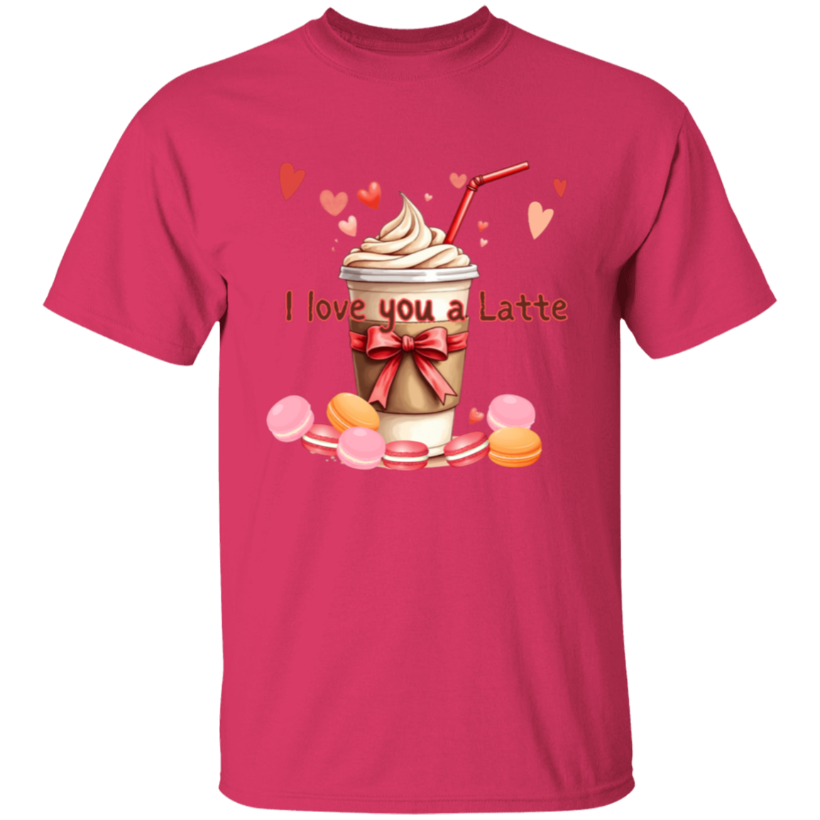 I Love You a Latte Coffee and Macaroons T-Shirt