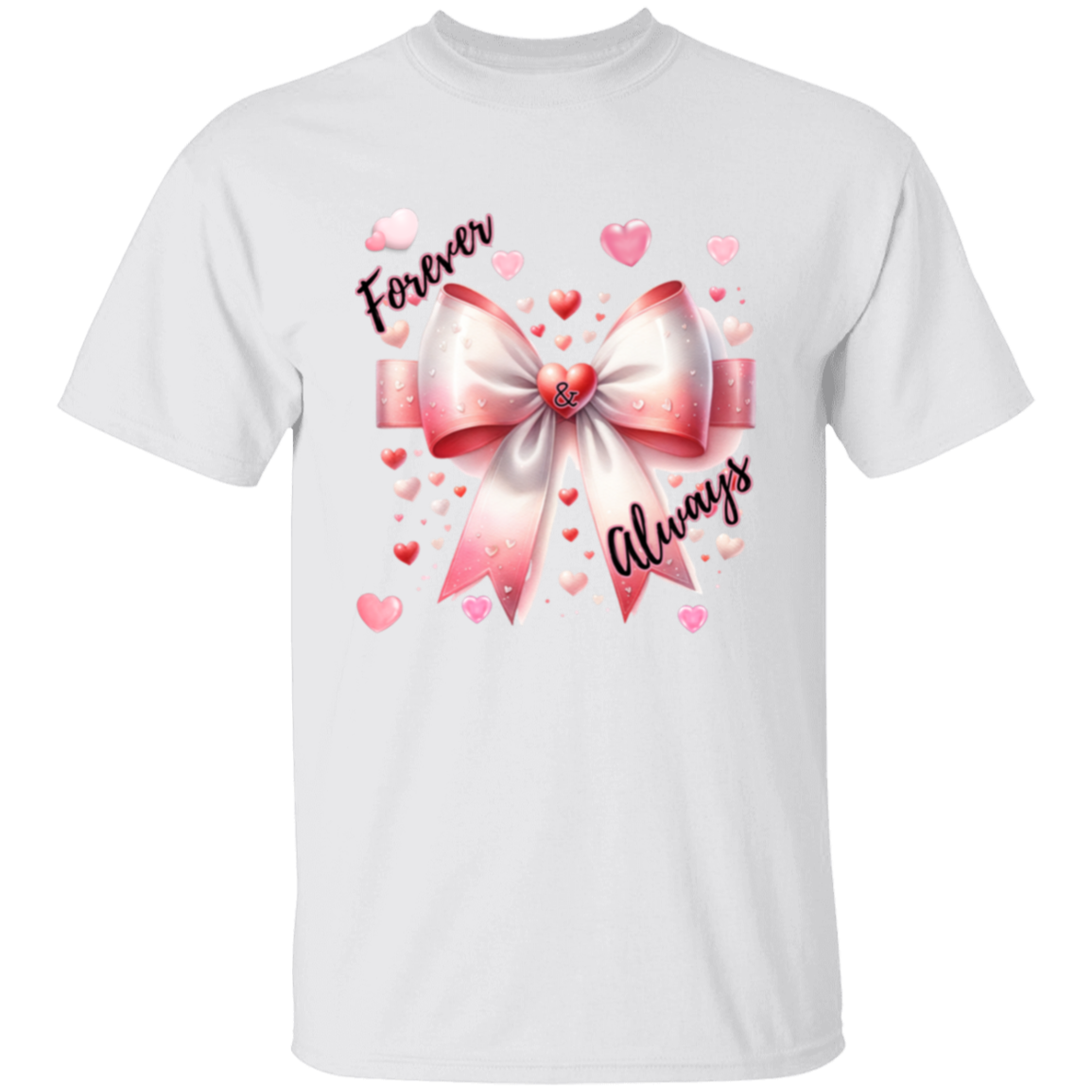 Forever and Always Hearts and Bow T-Shirt