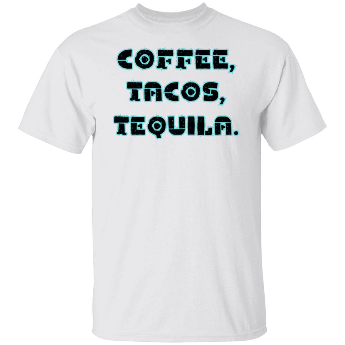 Camiseta Café, Tacos, Tequila