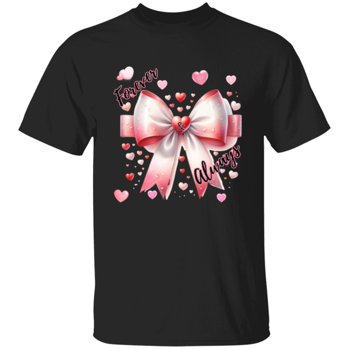 Forever and Always Hearts and Bow T-Shirt