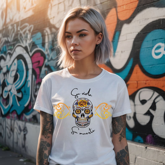 Camiseta Sugarskull Su Vida Su Muerte