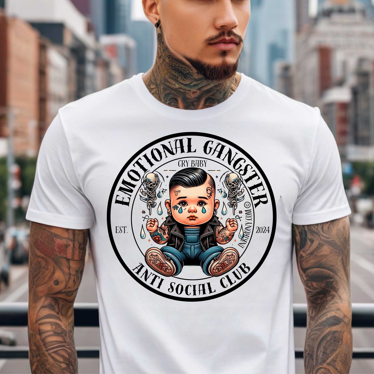 Camiseta de Gangster Emocional - Cry Baby