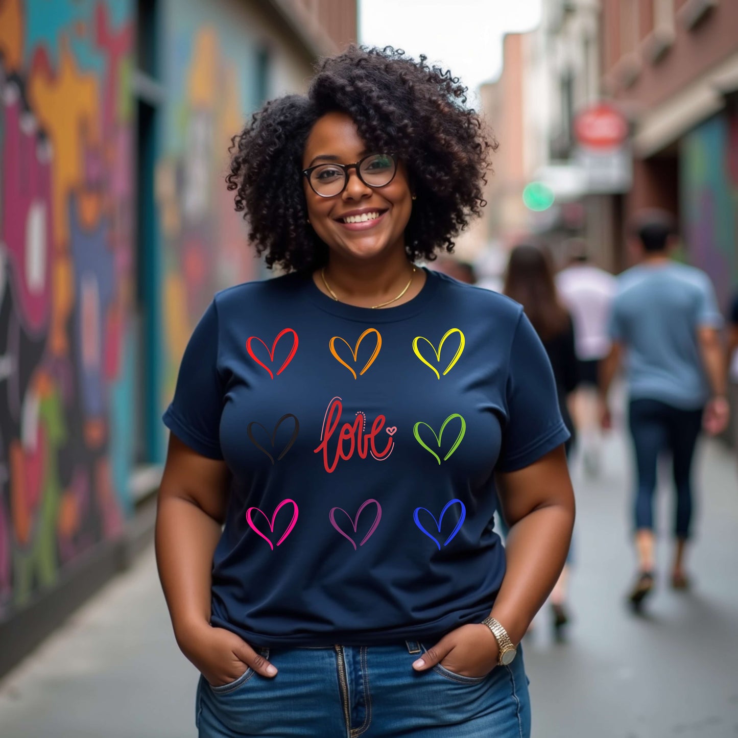 Rainbow Hearts T-Shirt