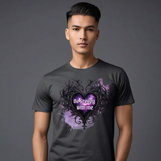 Be Creepy with Me (Gothic style heart) T-Shirt