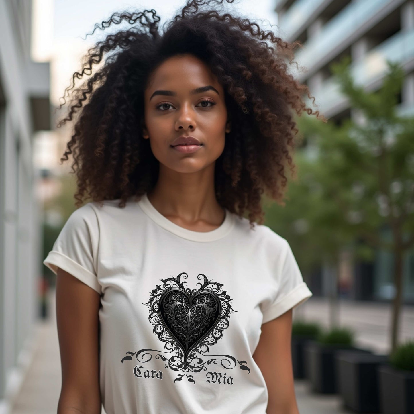 Cara Mia (Gothic style heart) T-Shirt